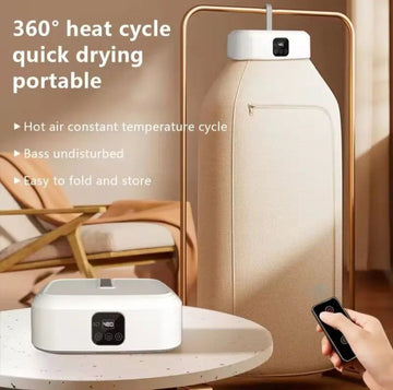 Portable Clothes Dryer with Remote Control – Foldable Wardrobe Steamer