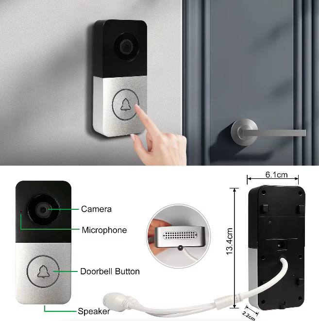Zyno Style™ Tuya Smart Video Doorbell – Wireless HD Security with App Control