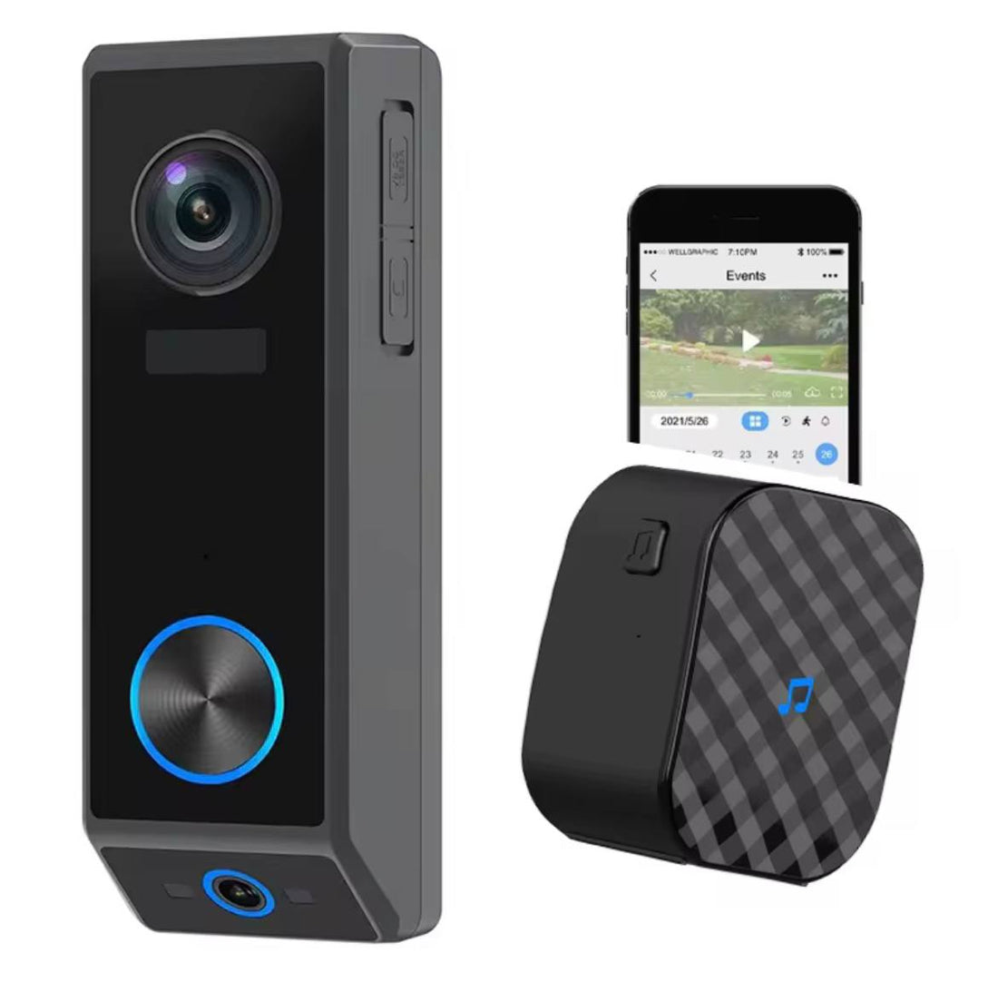 Zyno Style™ Smart Video Doorbell with Indoor Chime – Wireless HD Security System