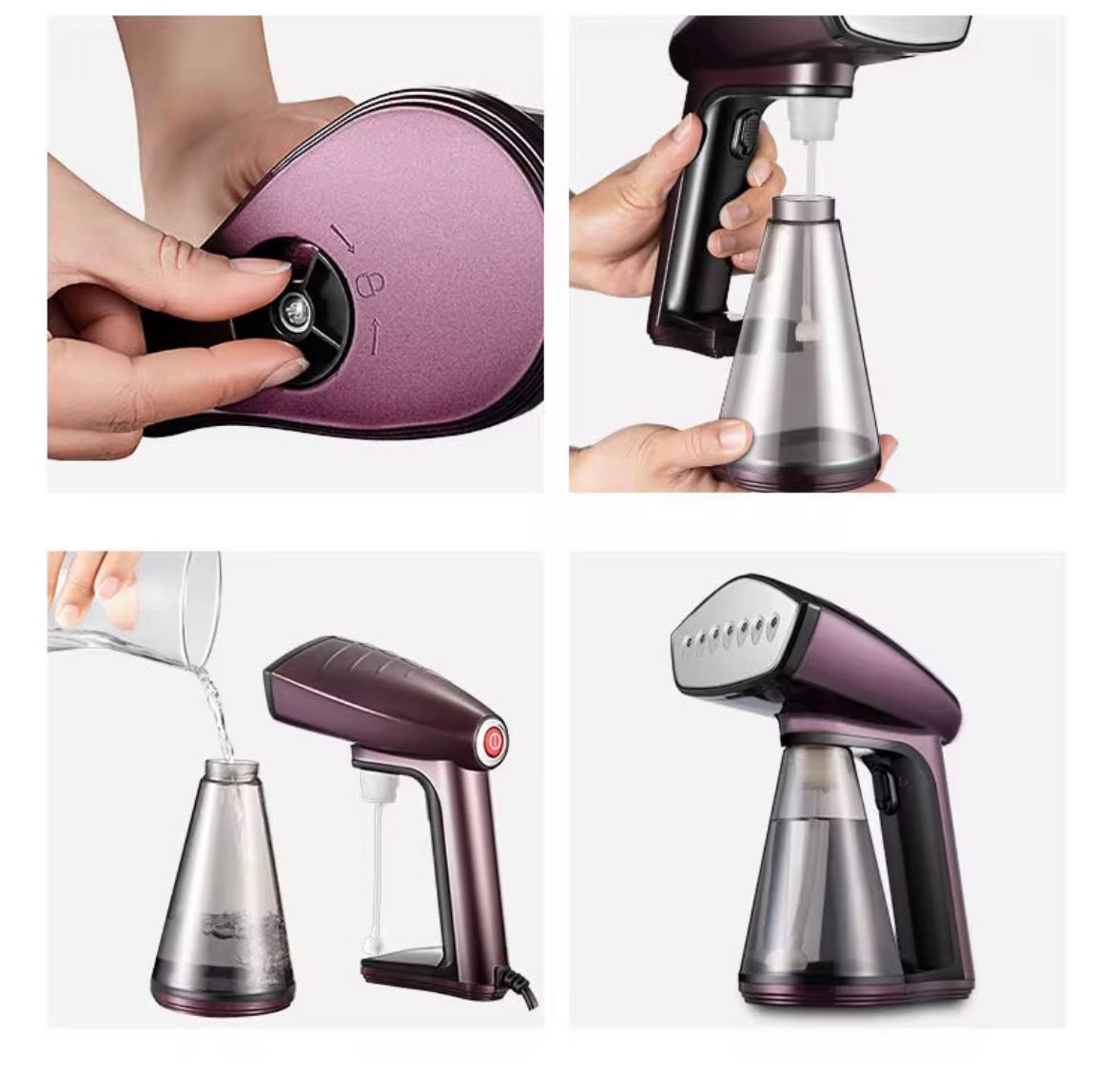 Zyno Style™ Premium Handheld Garment Steamer – Large Transparent Water Tank