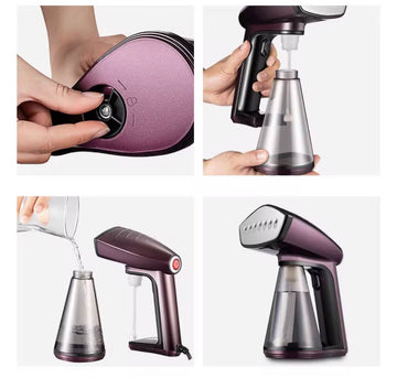 Zyno Style™ Premium Handheld Garment Steamer – Large Transparent Water Tank