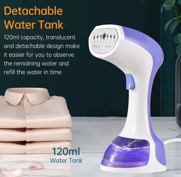Zyno Style™ Portable Garment Steamer – 120ml Detachable Water Tank